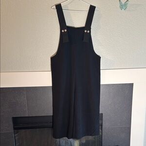 Black Square Oversized Fit Wide Leg Cropped Jumper